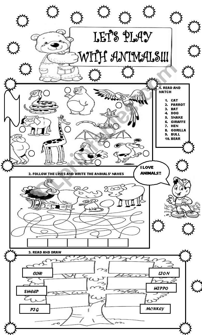 LETÂ´S PLAY WITH ANIMALS!!! FOR LITTLE KIDS!!!