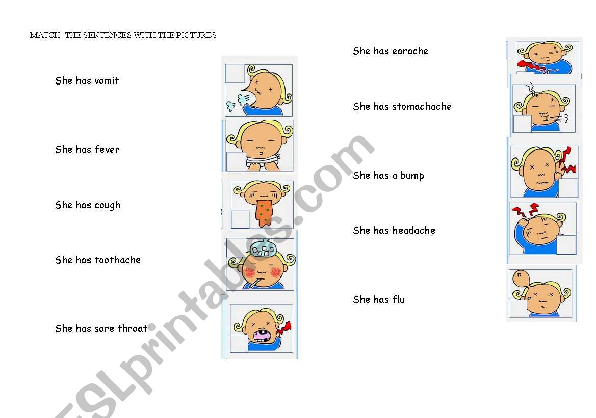 ILLNESS worksheet