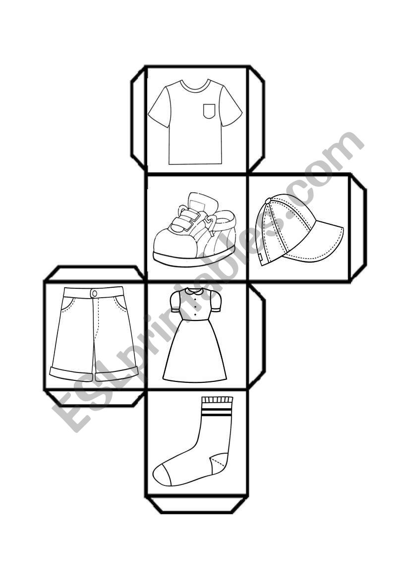 dice clothes worksheet