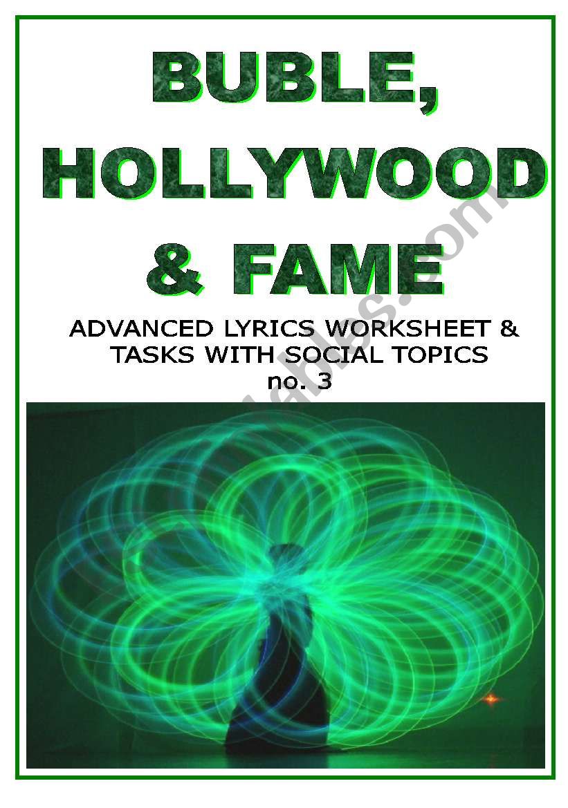 BUBLE, HOLLYWOOD & FAME worksheet