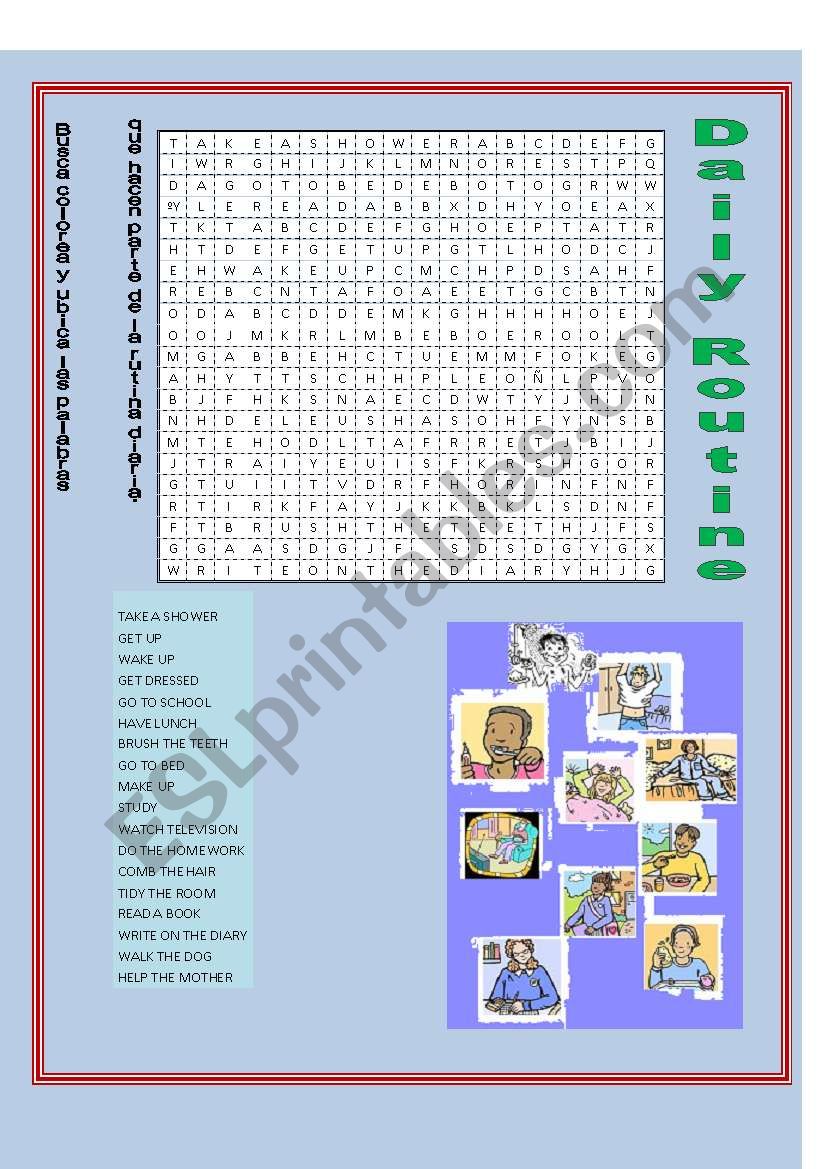 daiy routine worksheet