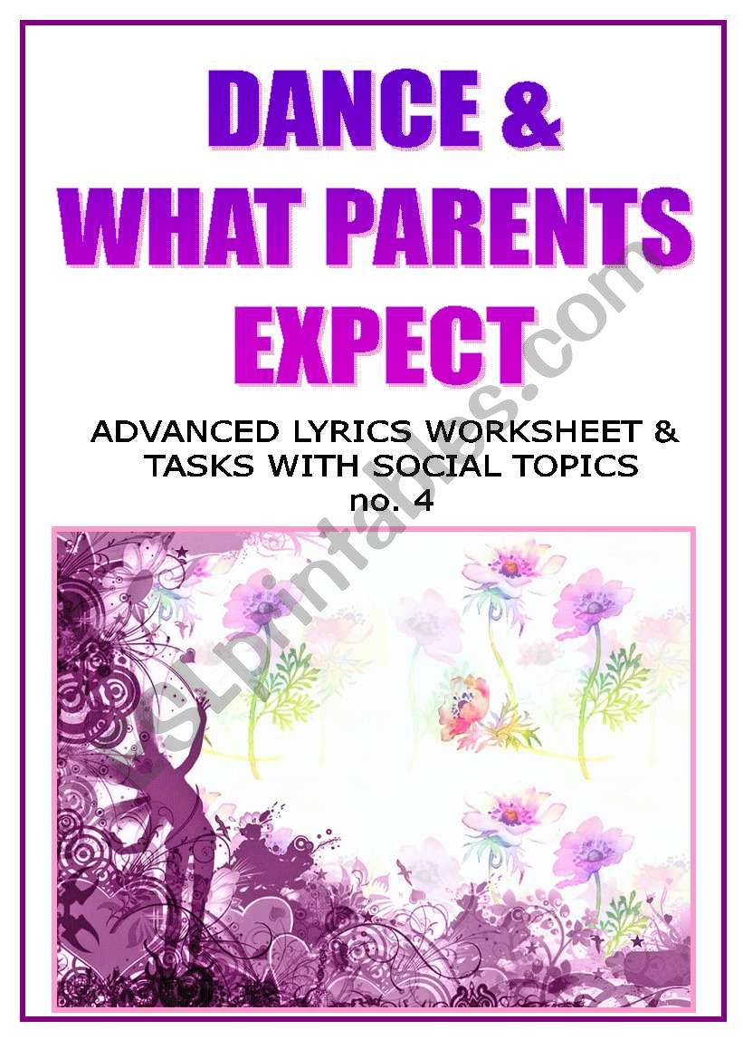 DANCE & WHAT PARENTS EXPECT worksheet