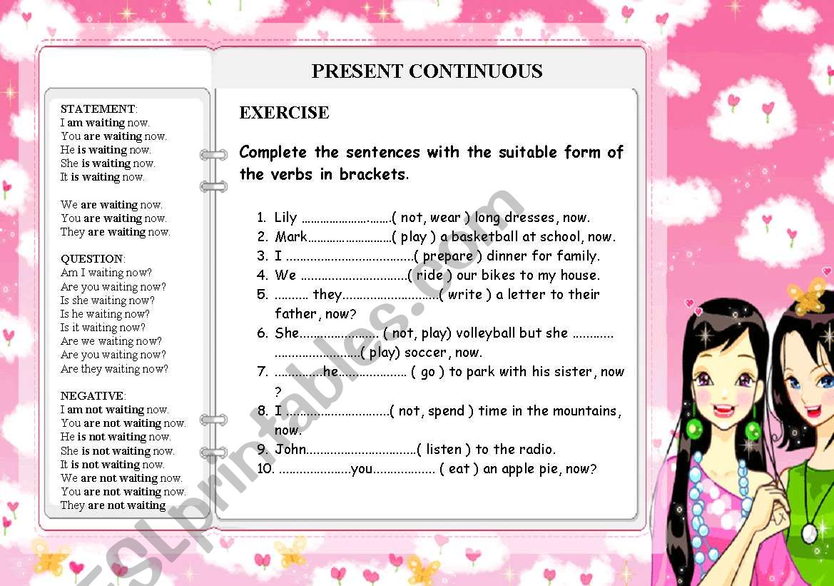 PRESENT CONTINUOUS  - for the beginners TENSES PART 1