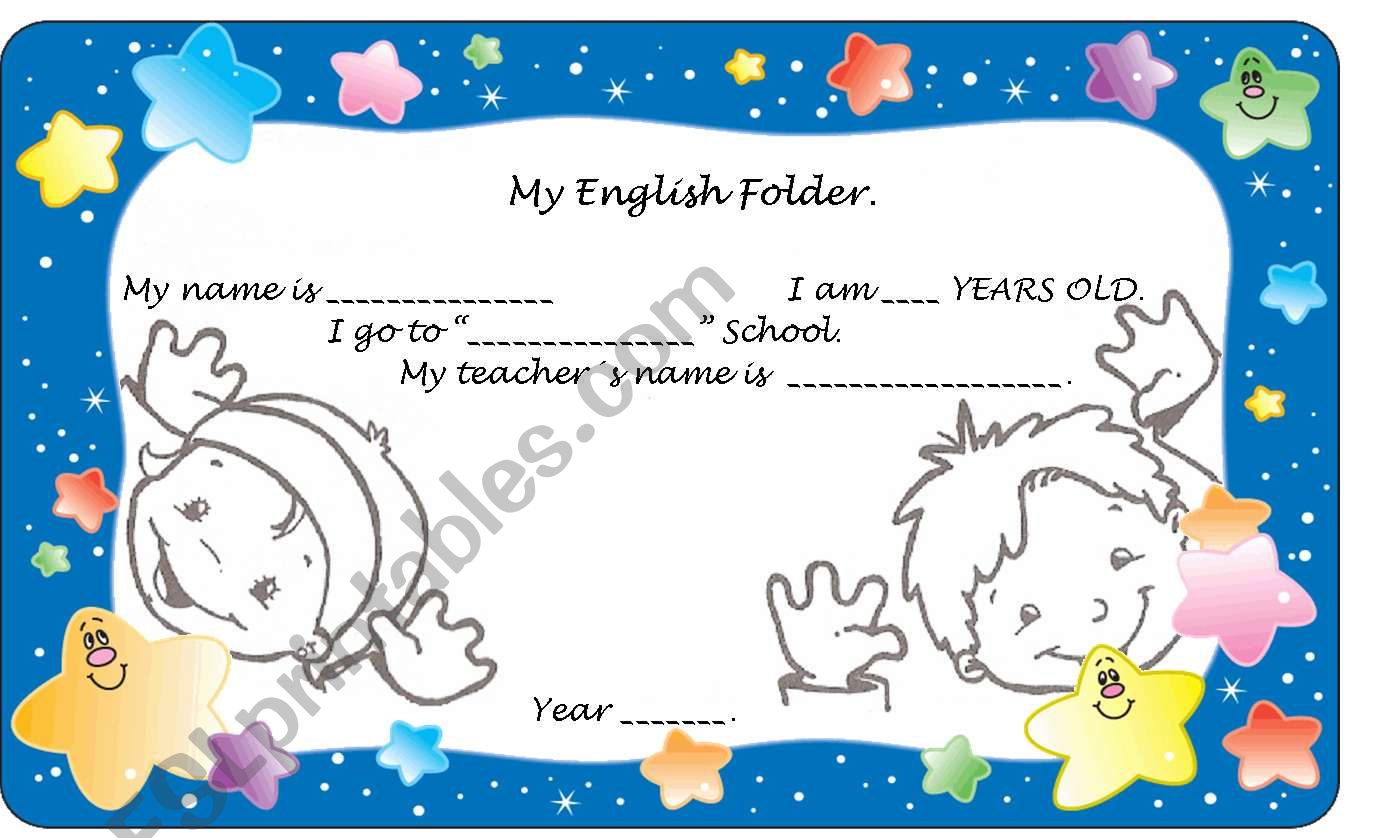 My English Folder - ESL worksheet by lapaoiza