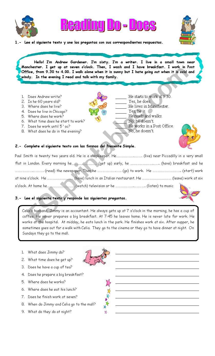 Do - Does worksheet