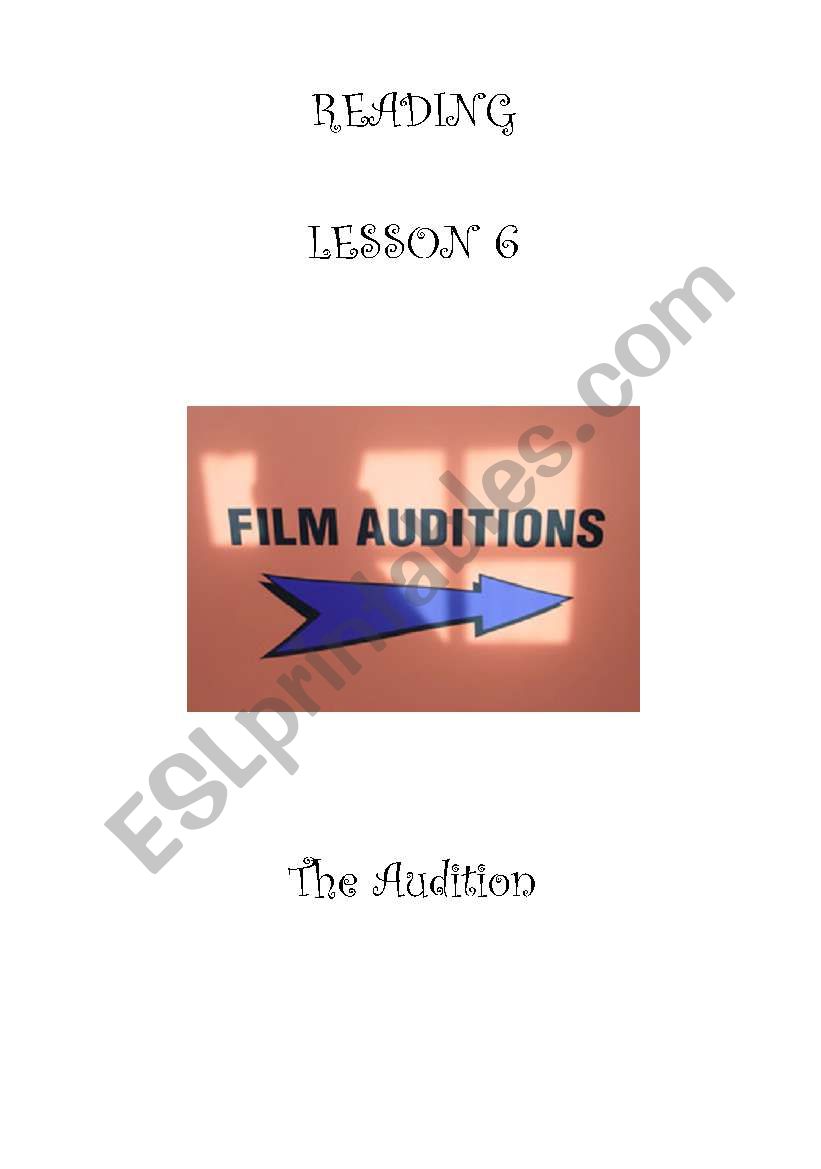 Film Auditions worksheet