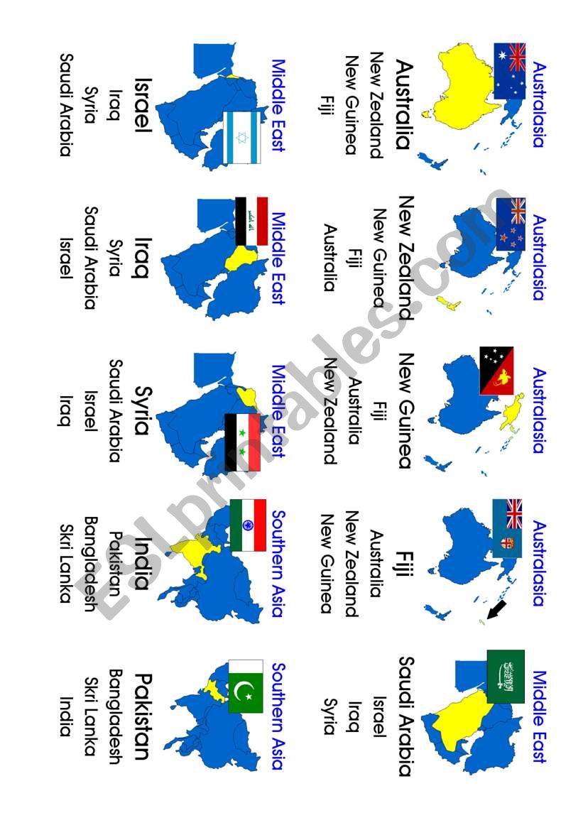 Dealing with Countries (Get a Country) 3-4 of 6 (with backs)