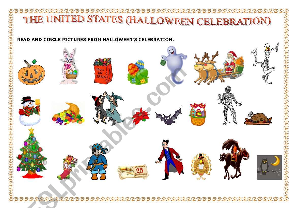 HALLOWEEN CELEBRATION worksheet