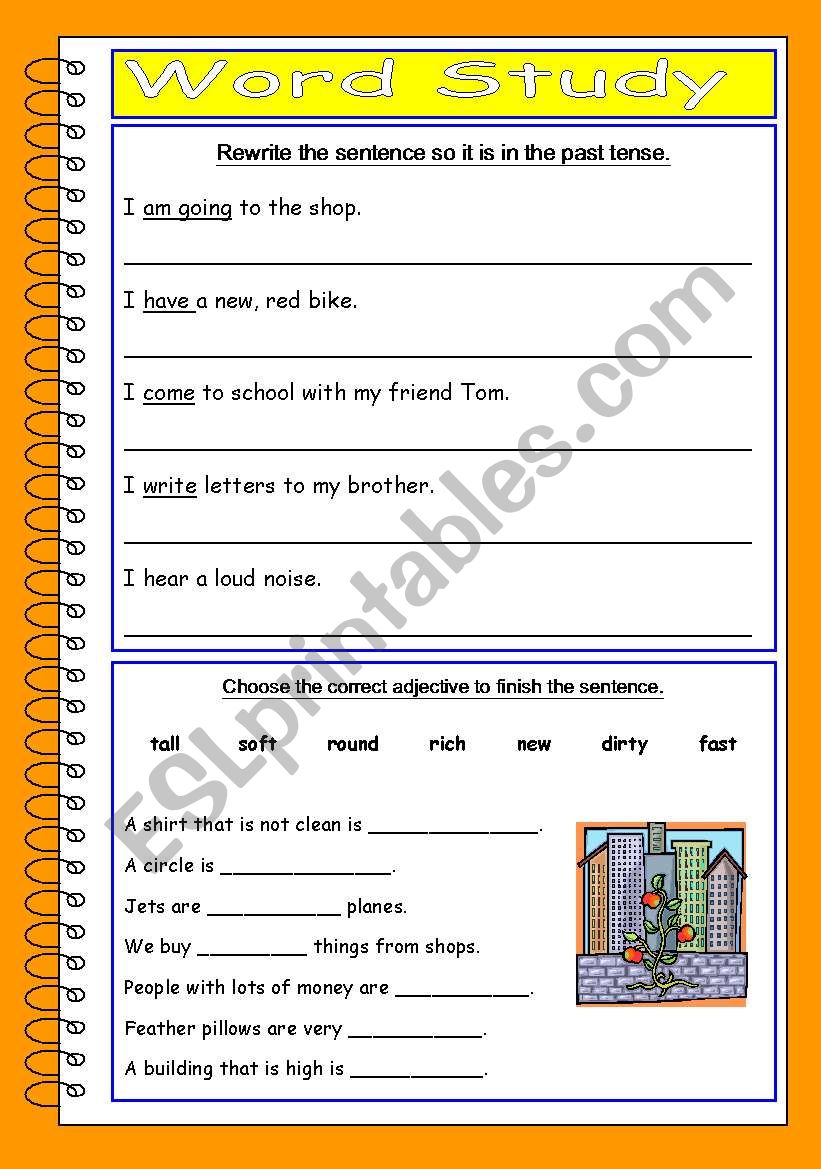 Word Study worksheet