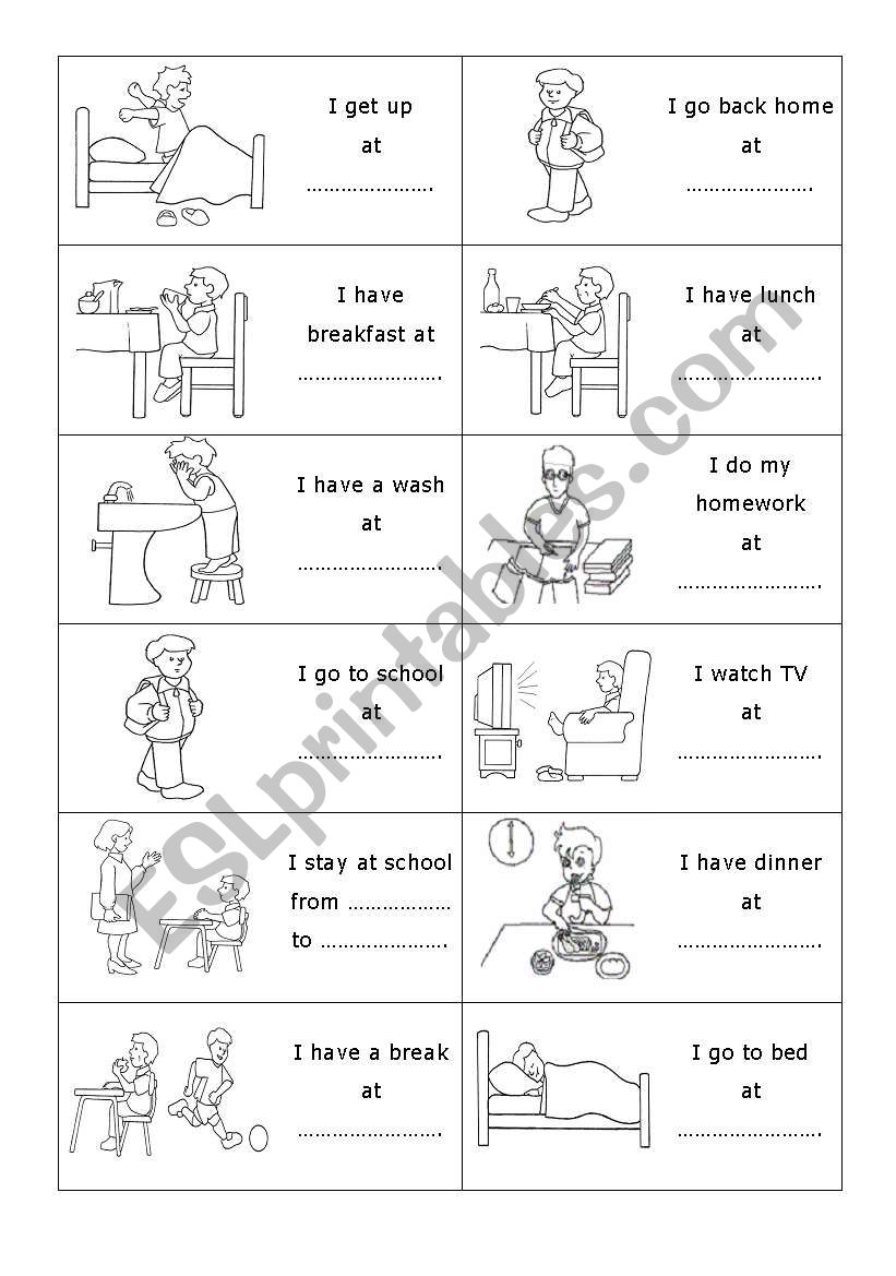 What time do you...? worksheet