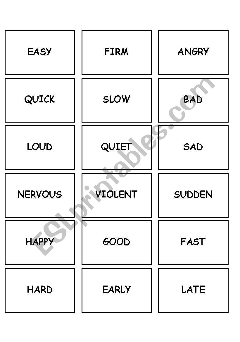 Memory Game - Adverbs of Manner