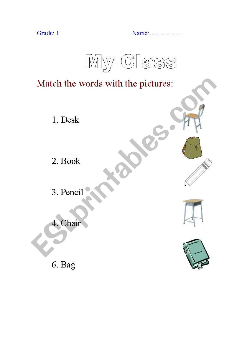 My Class worksheet