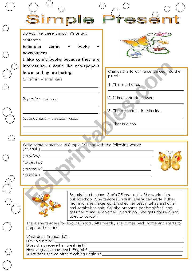 Simple Present worksheet