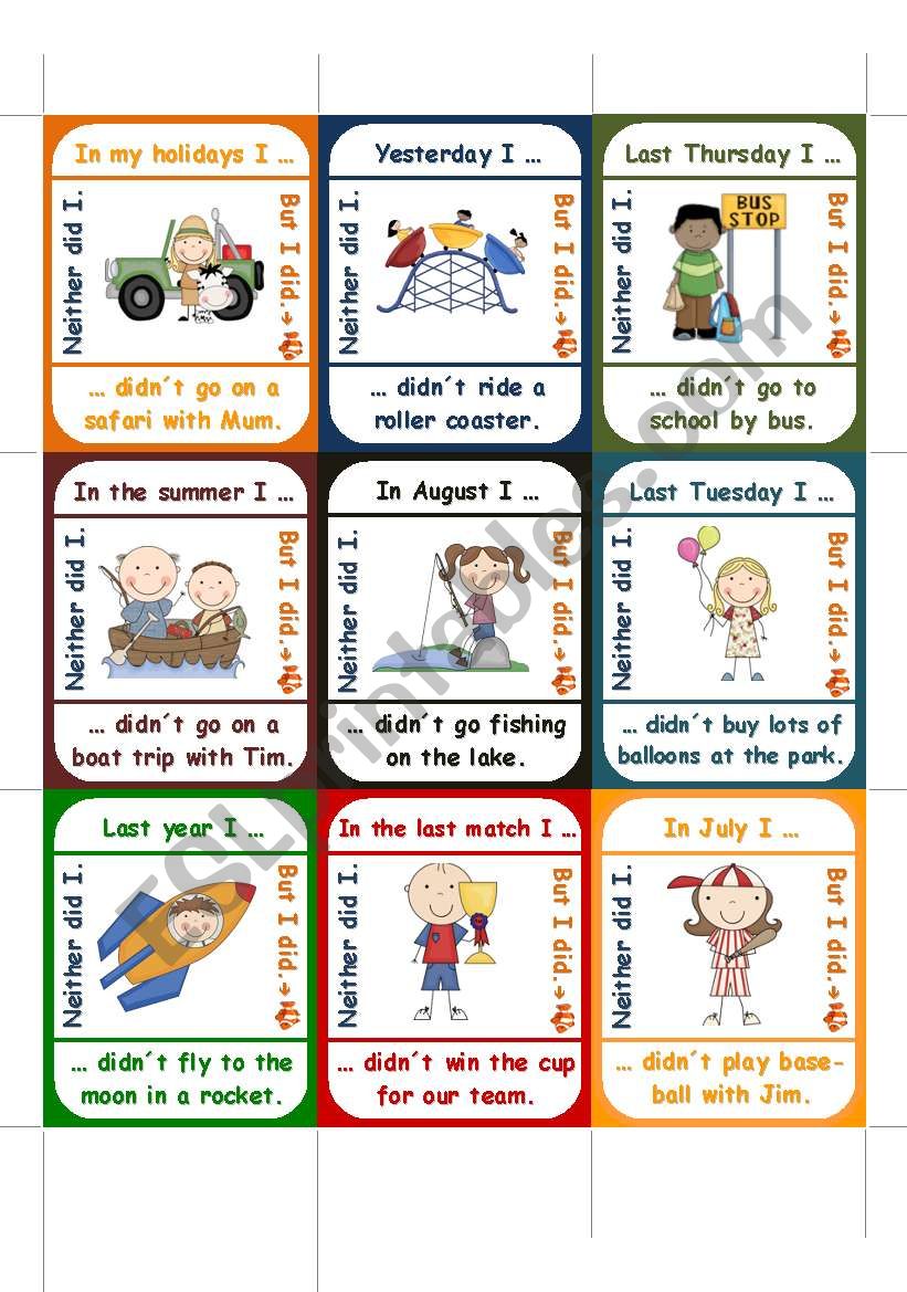 Neither did I / But I did - go fish cards