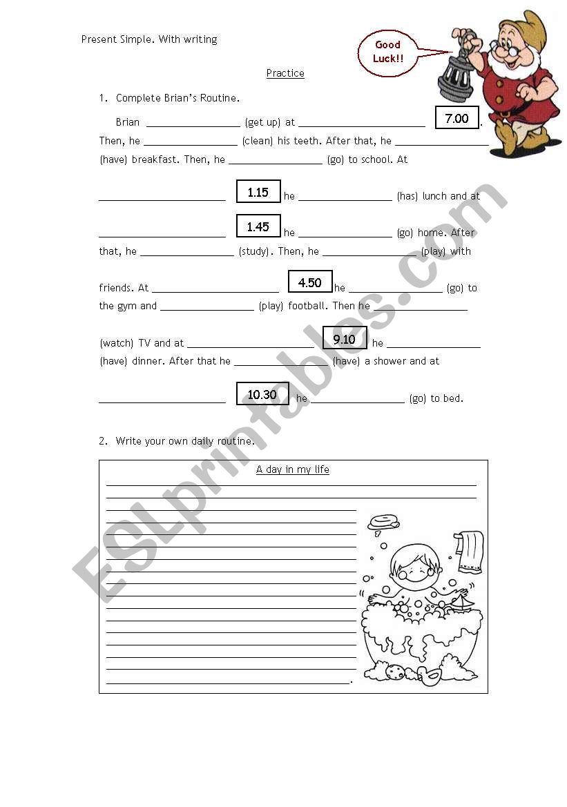 Present Simple - The time worksheet