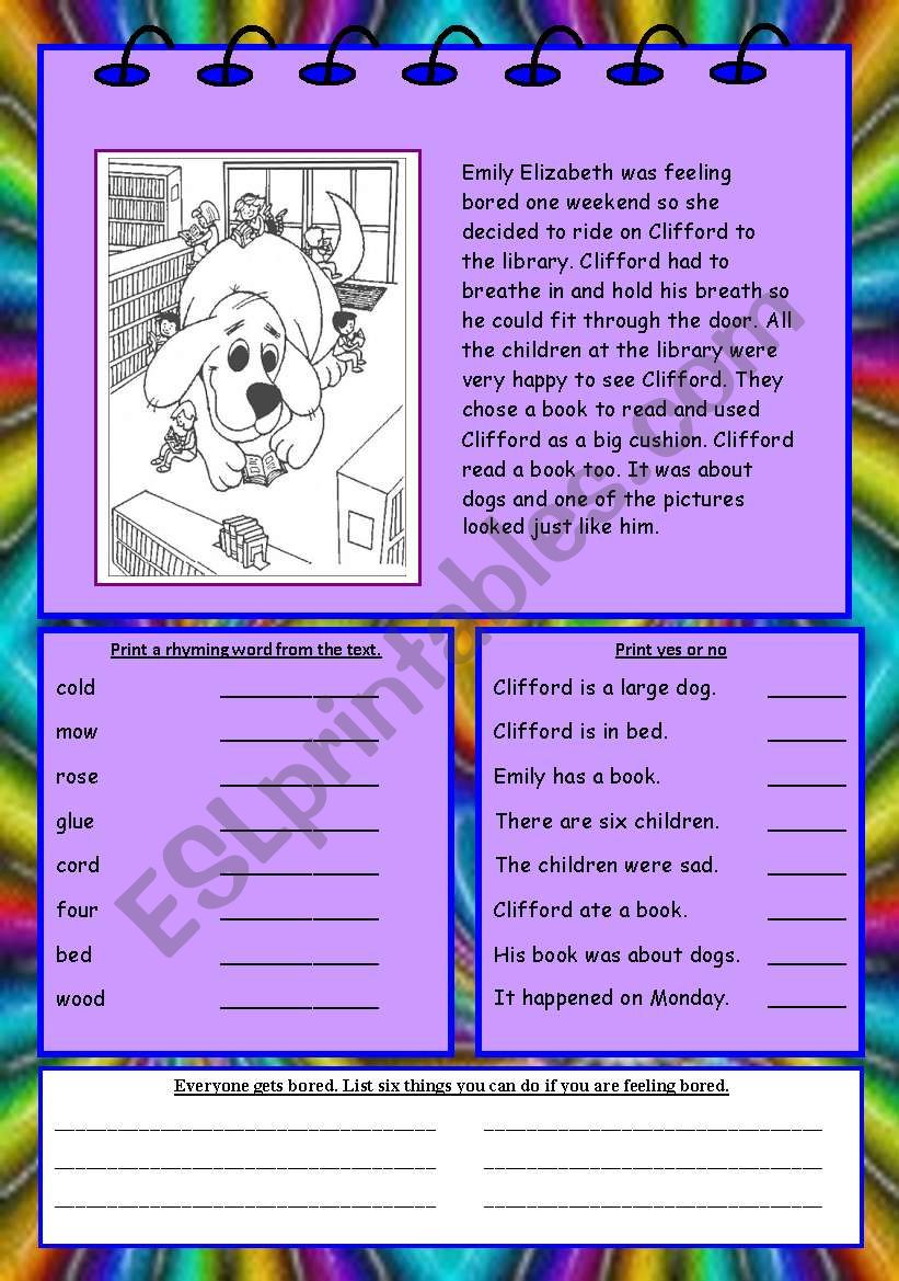 Clifford worksheet