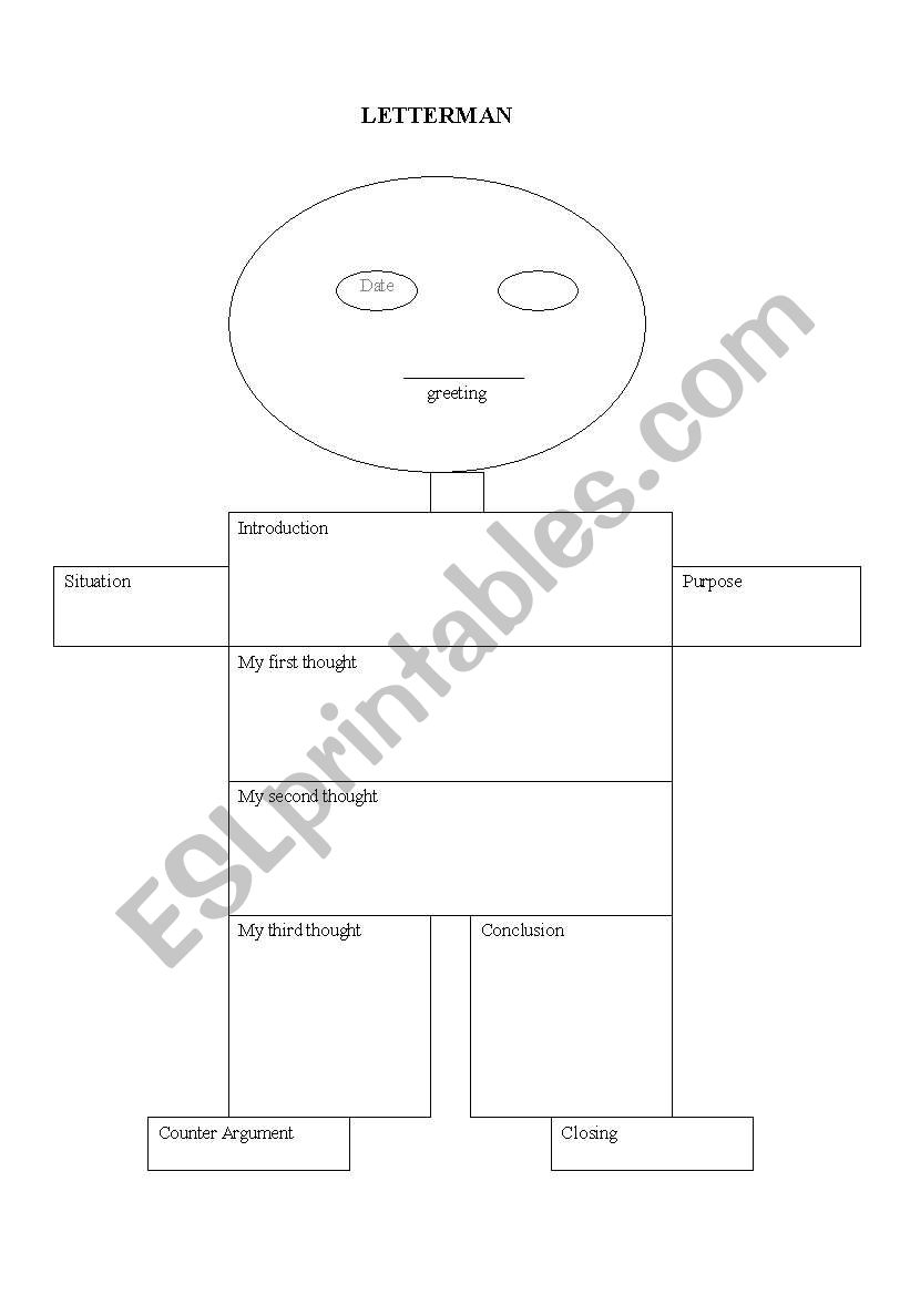 letter writing graphic organizer