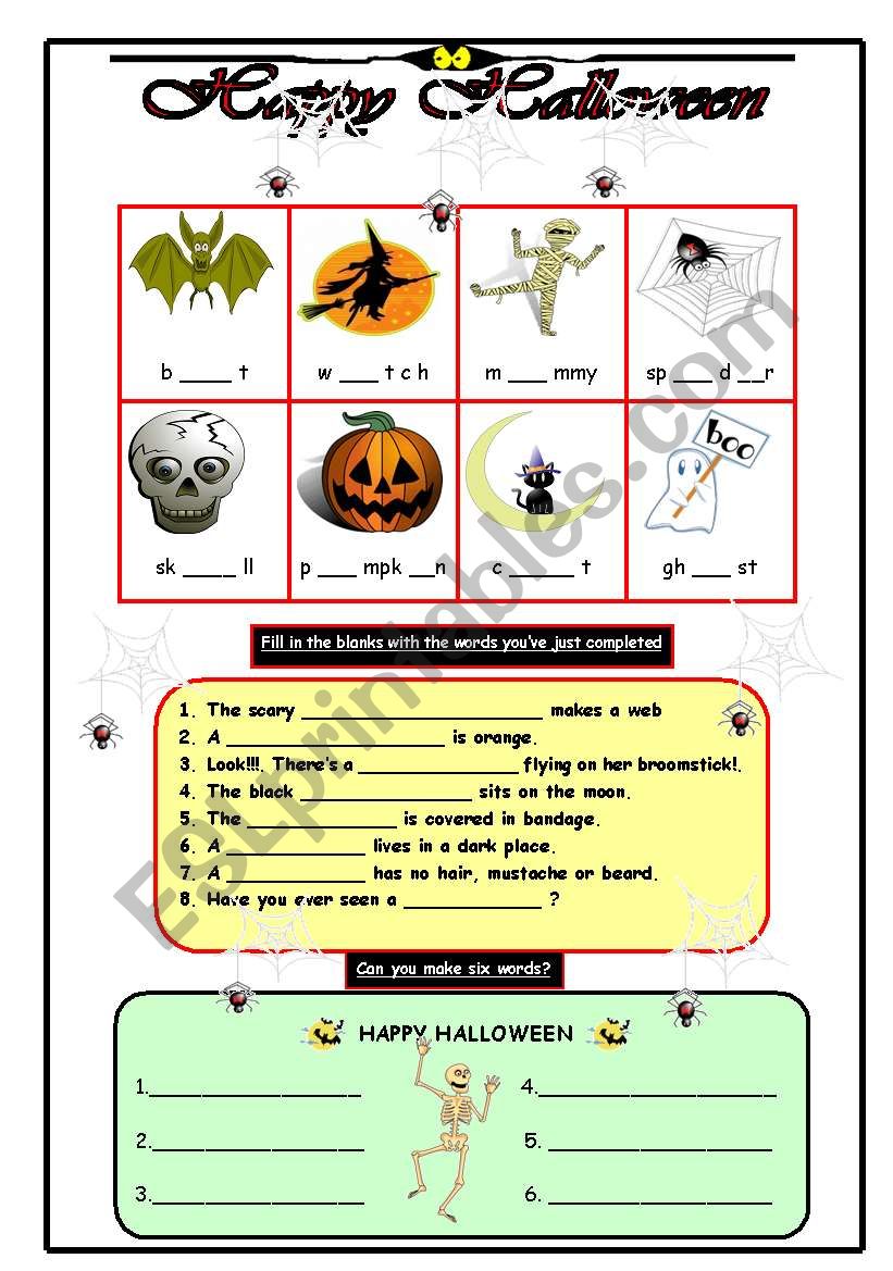 Happy Halloween worksheet