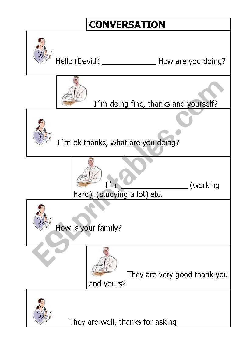 Short conversation worksheet