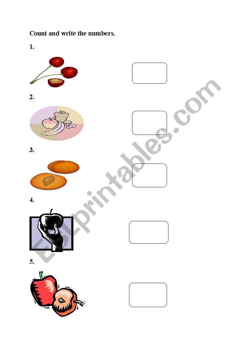 How many apples? worksheet