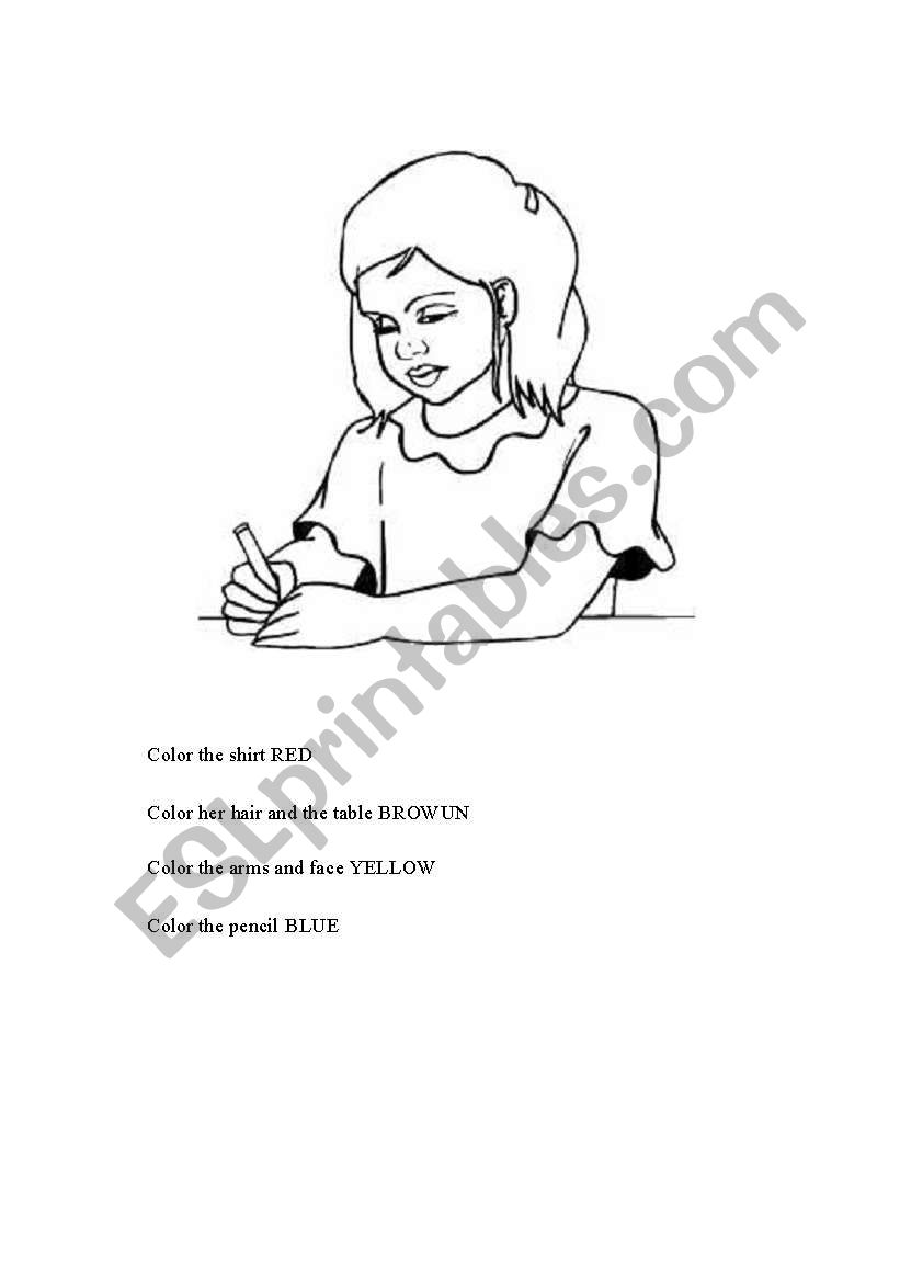 Color Annie worksheet