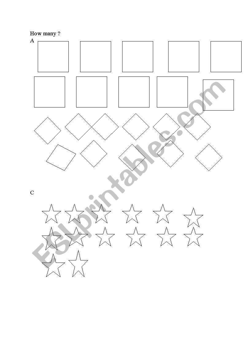 Numbers  worksheet