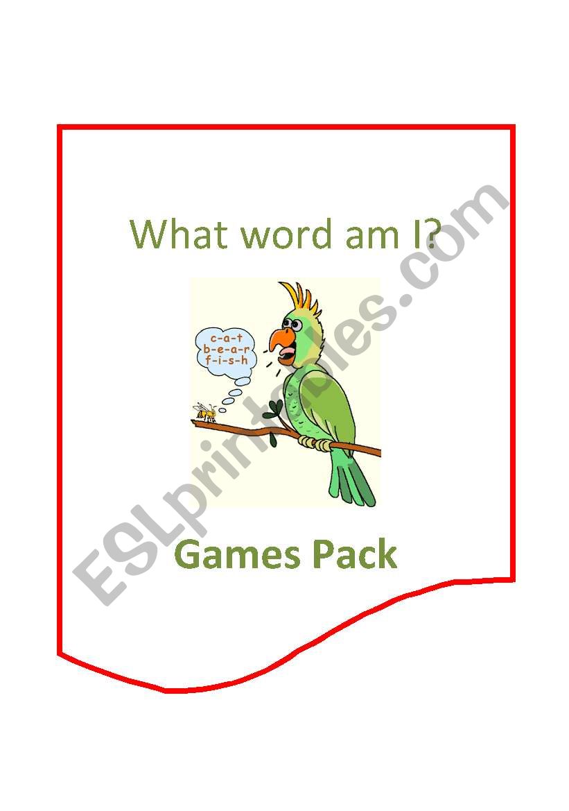 What word am I? worksheet