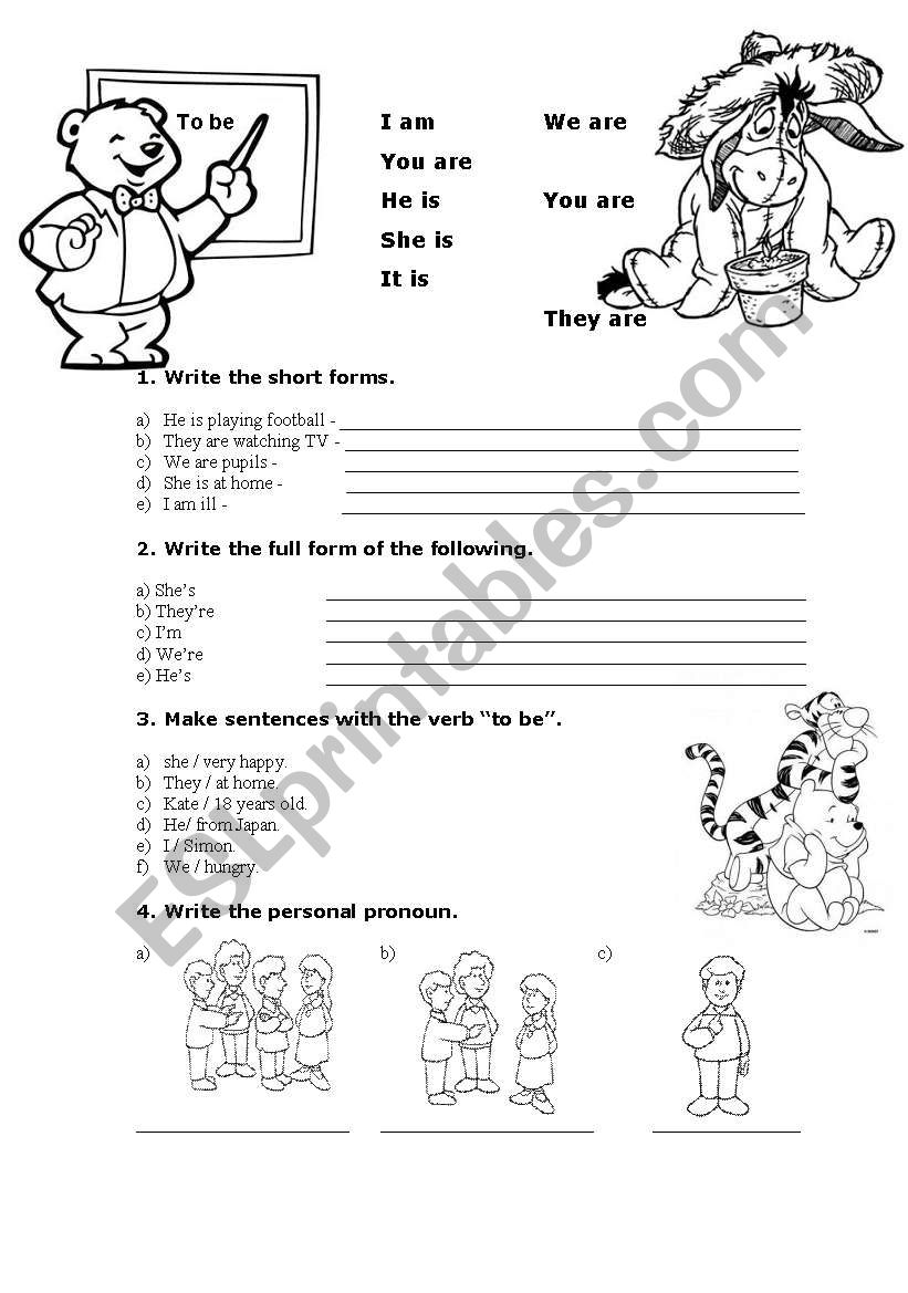 to be  worksheet