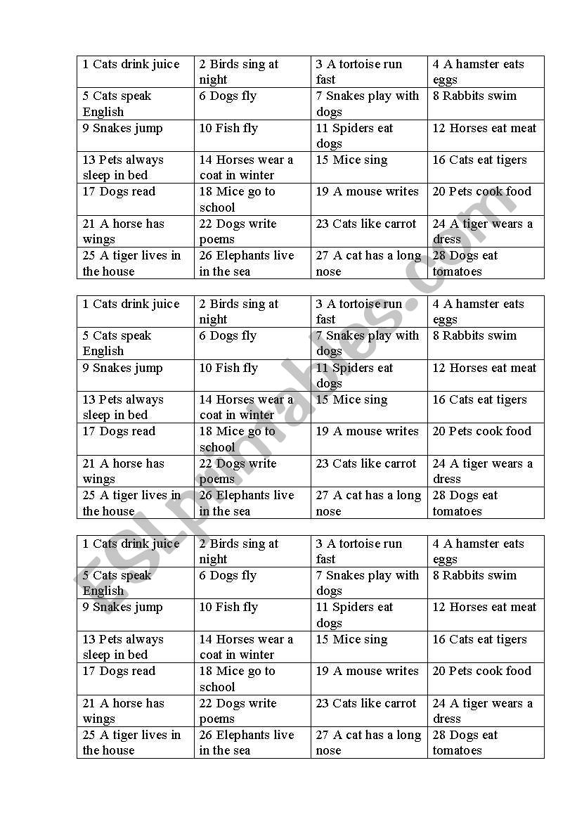 present simple (negative sentences)