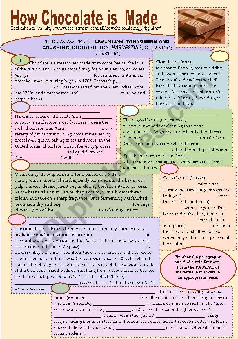 How Chocolate is Made/ PASSIVE VOICE