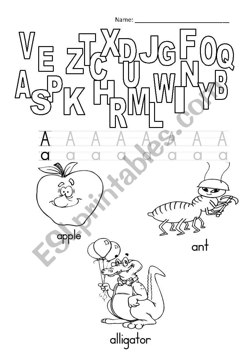 A letter worksheet worksheet