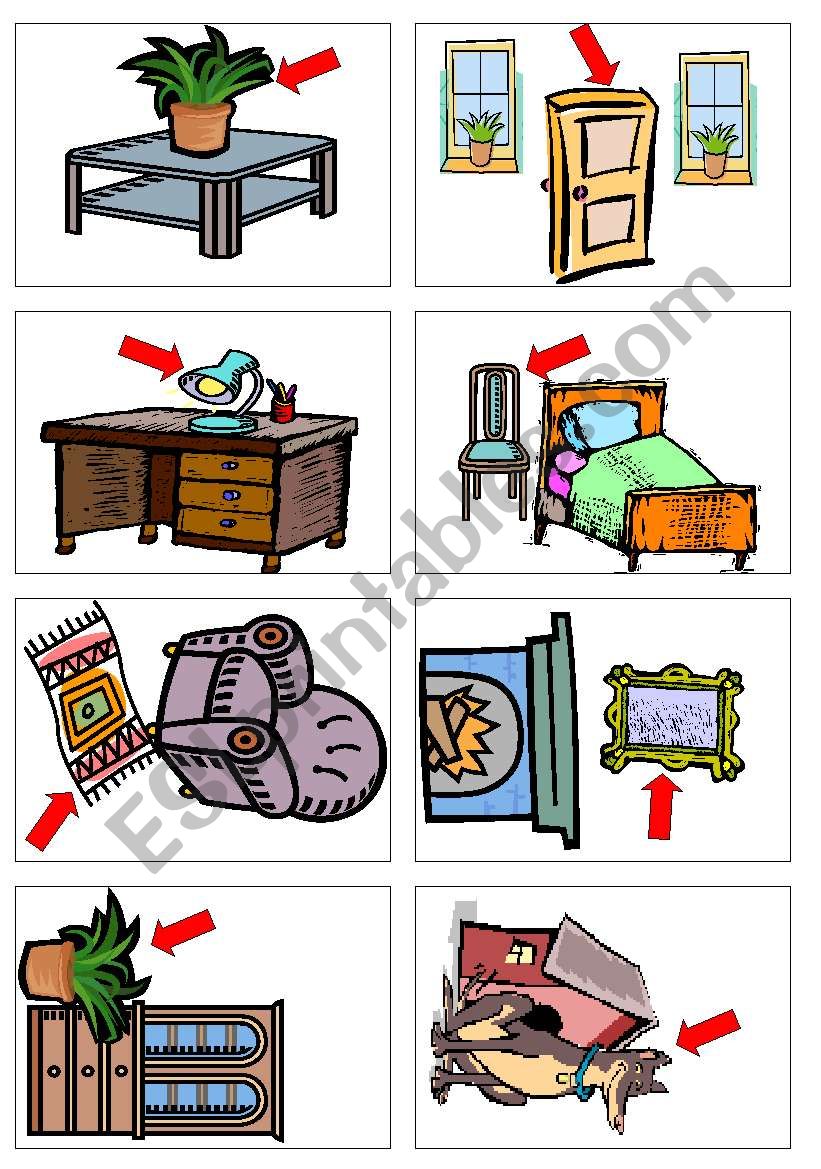 prepositions of place 1/4 worksheet