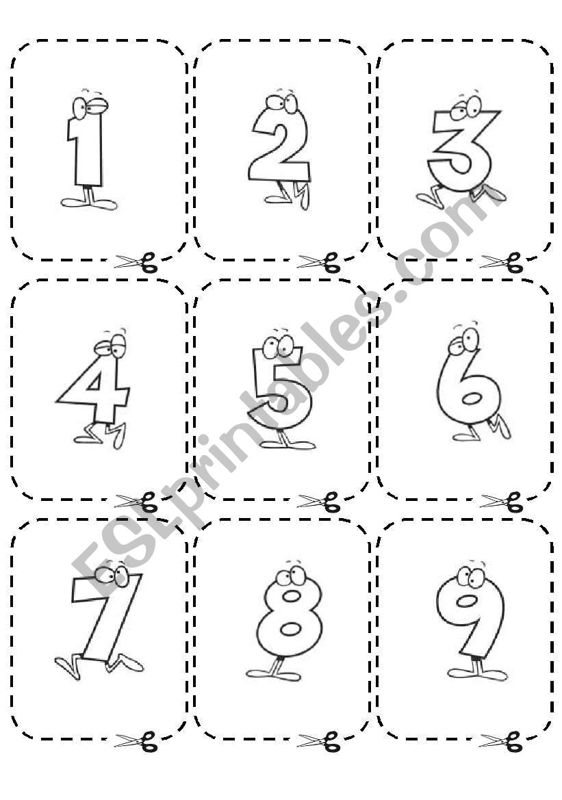 Numbers (1-90 ) FLASCHCARDS - FULLY EDITABLE