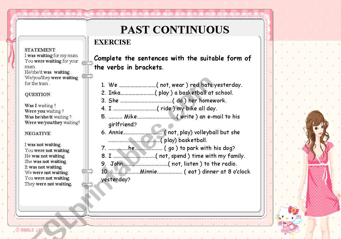 PAST CONTINUOUS - for the beginners TENSES PART 7