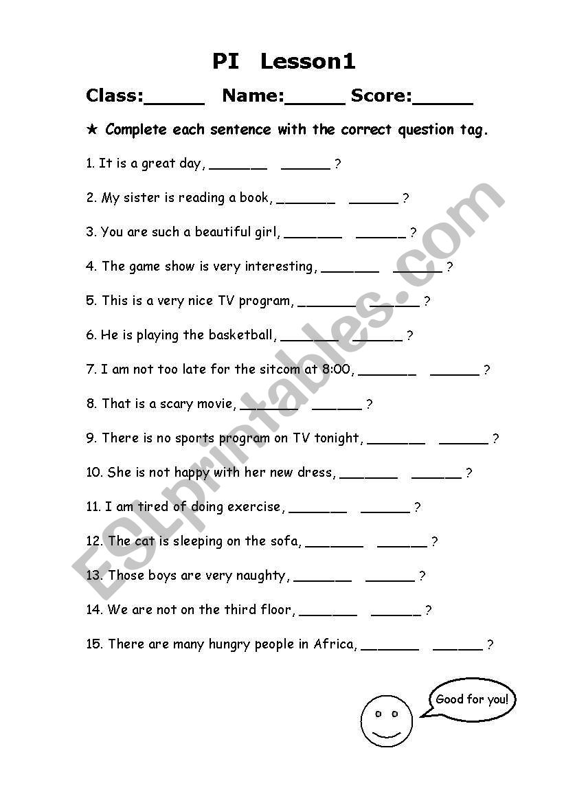 homework for question tag