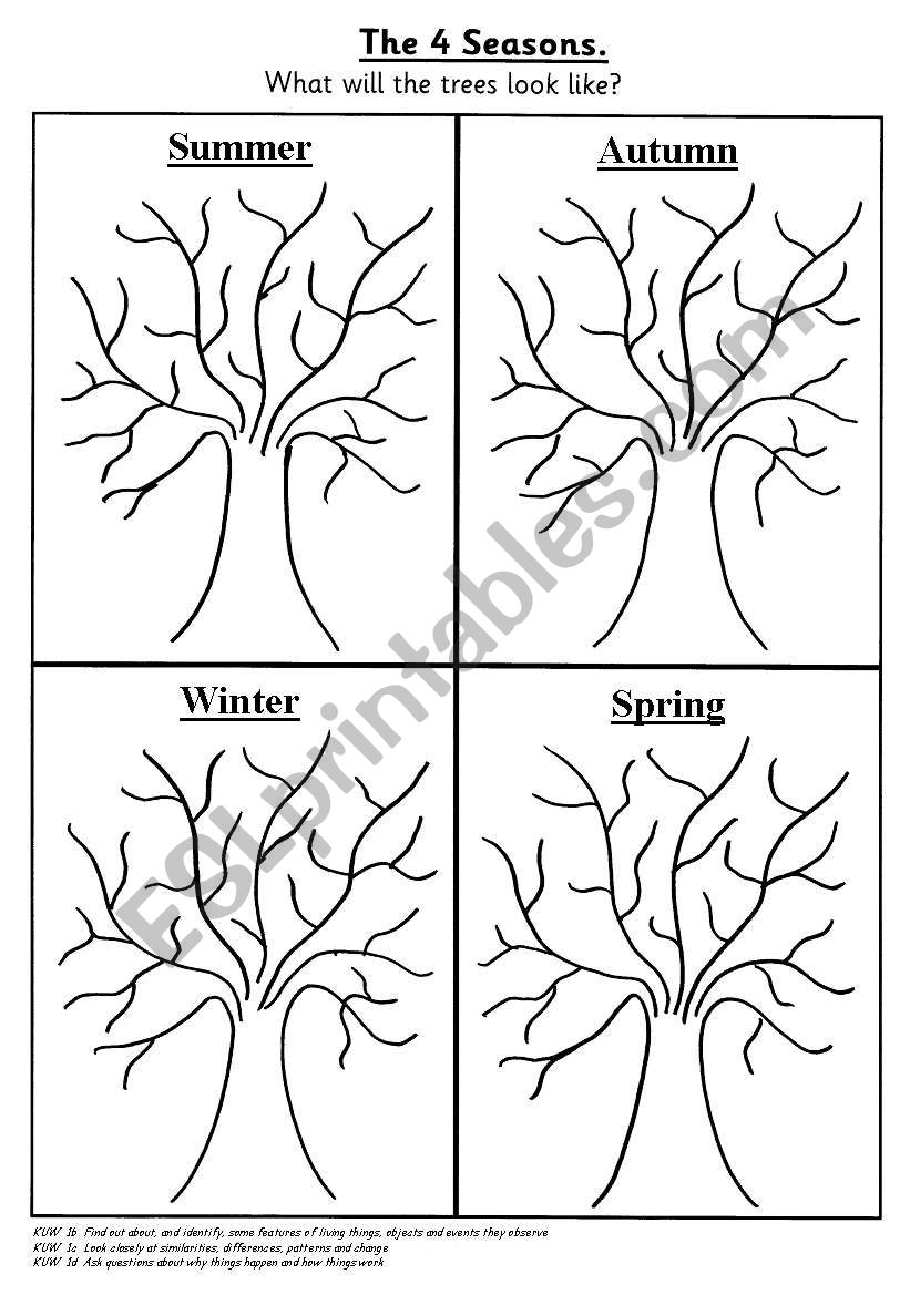 4 seasons worksheet