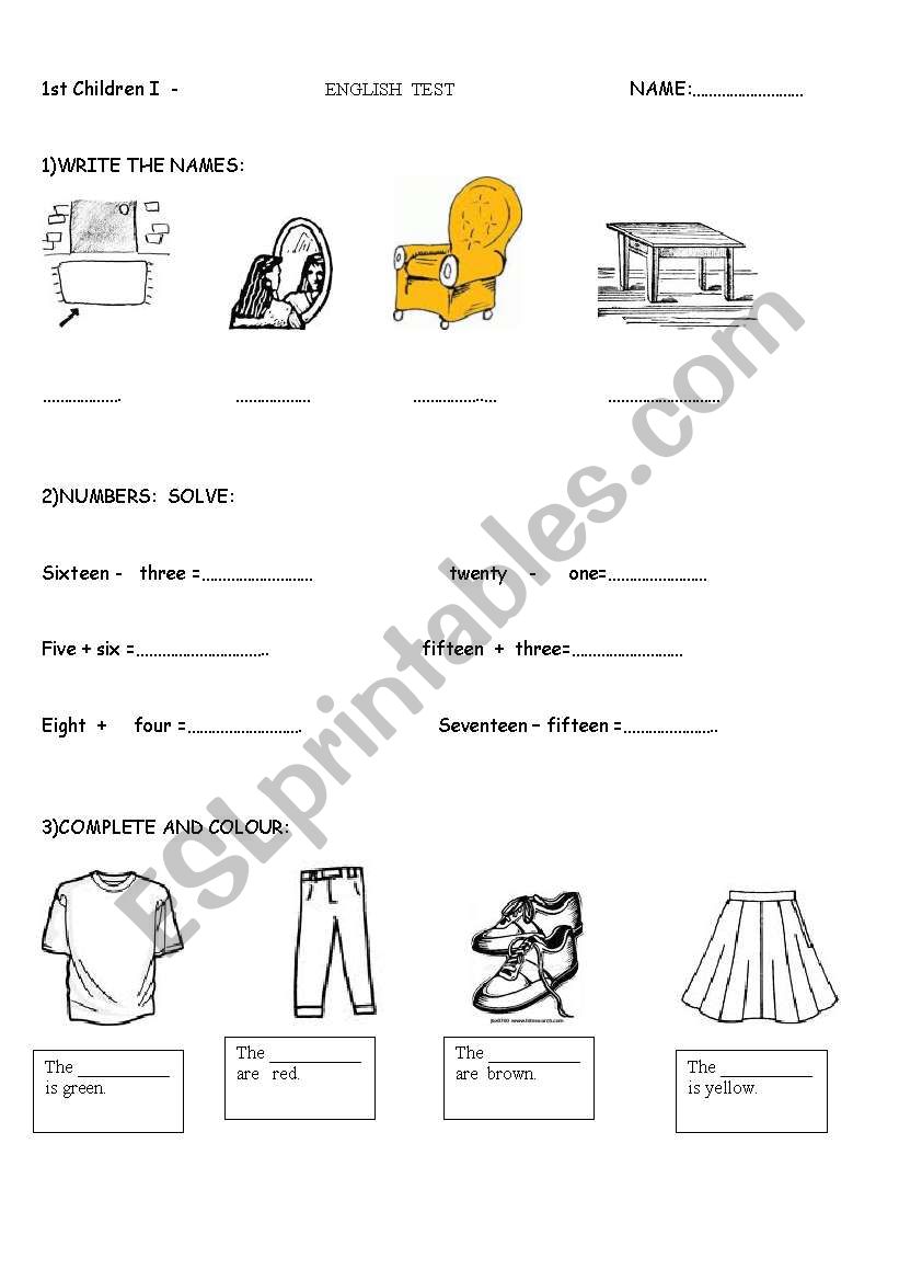 EASY TEST   worksheet