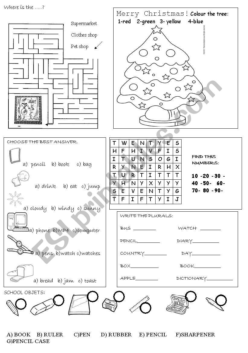 REVISION (MULTITASK) worksheet