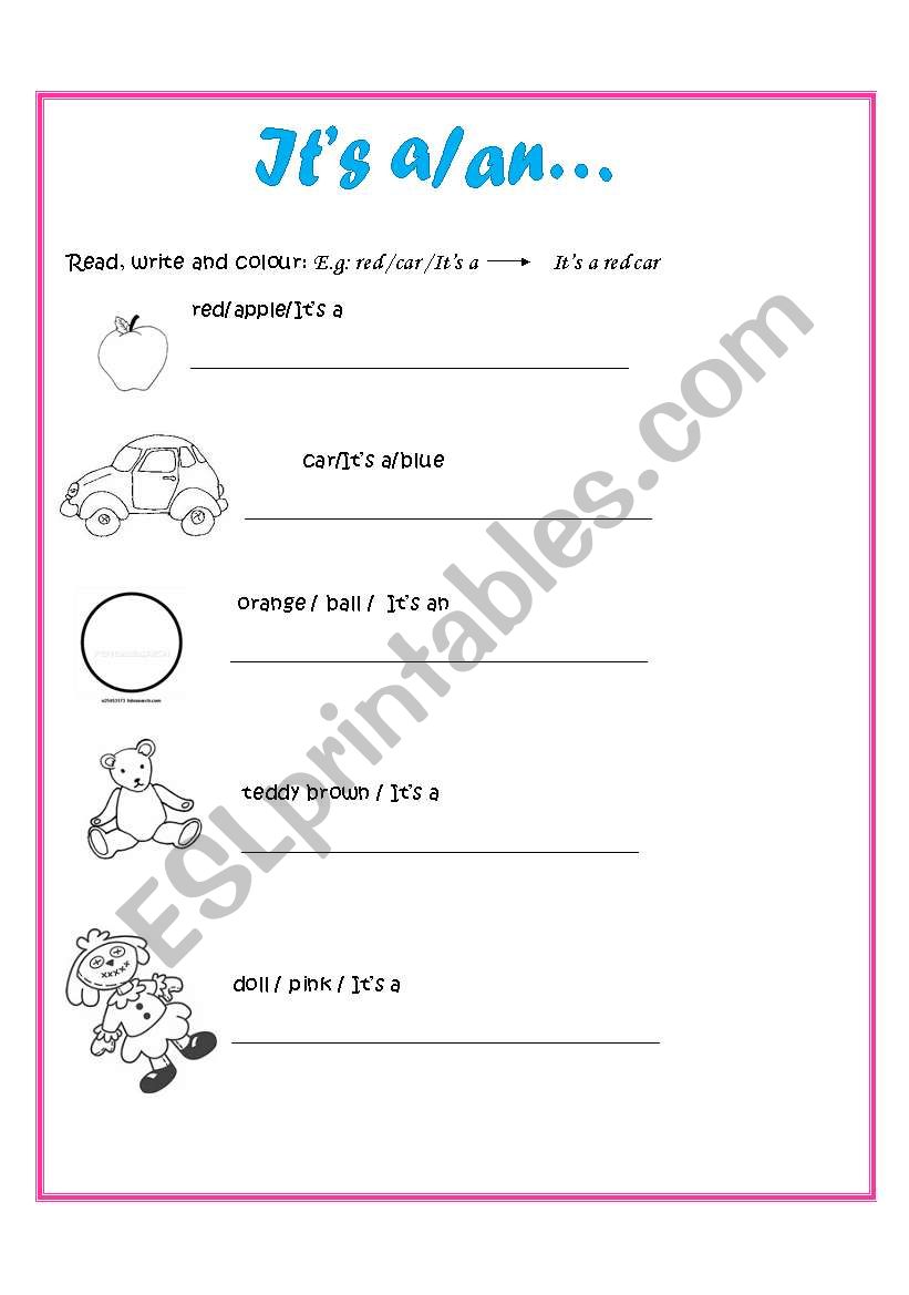 my first english lesson worksheet