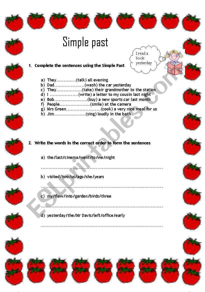 SIMPLE PAST worksheet