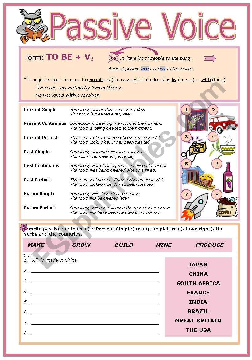 Passive Voice worksheet