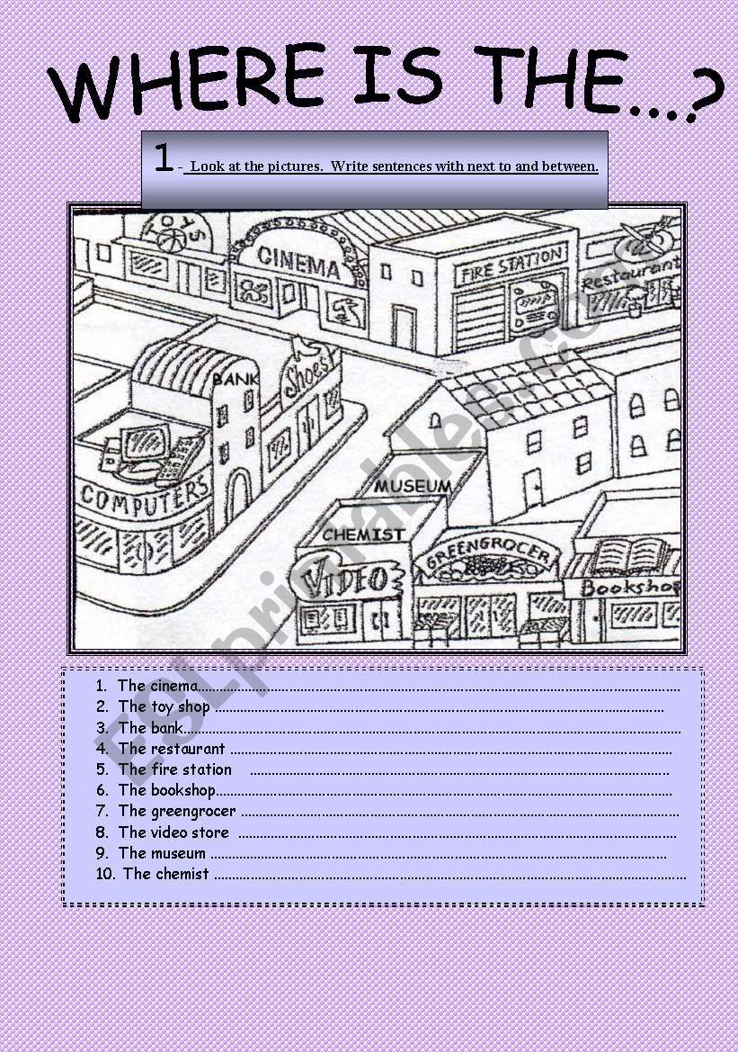 PLACES worksheet