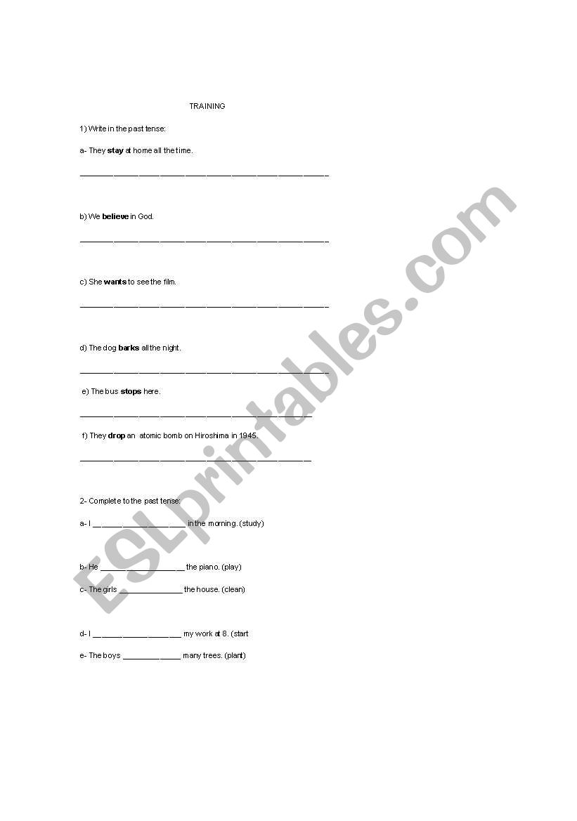 Simple_past_exercises worksheet