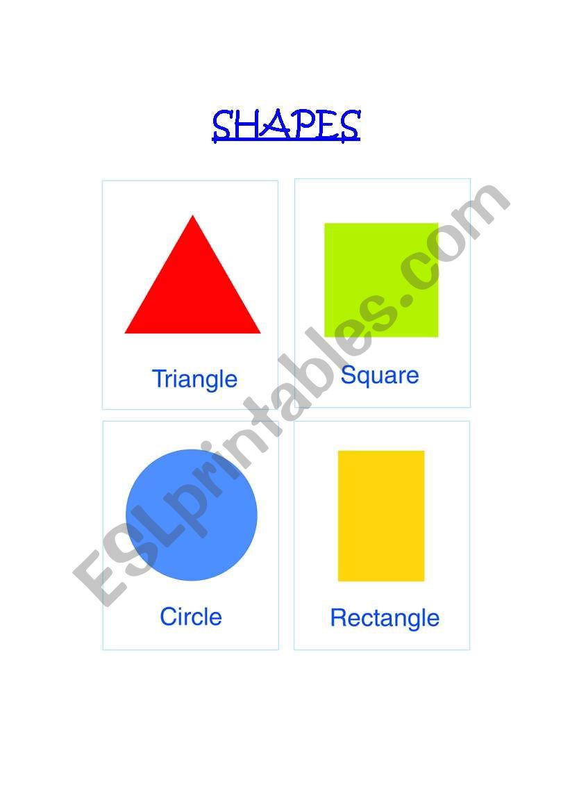 Shapes worksheet