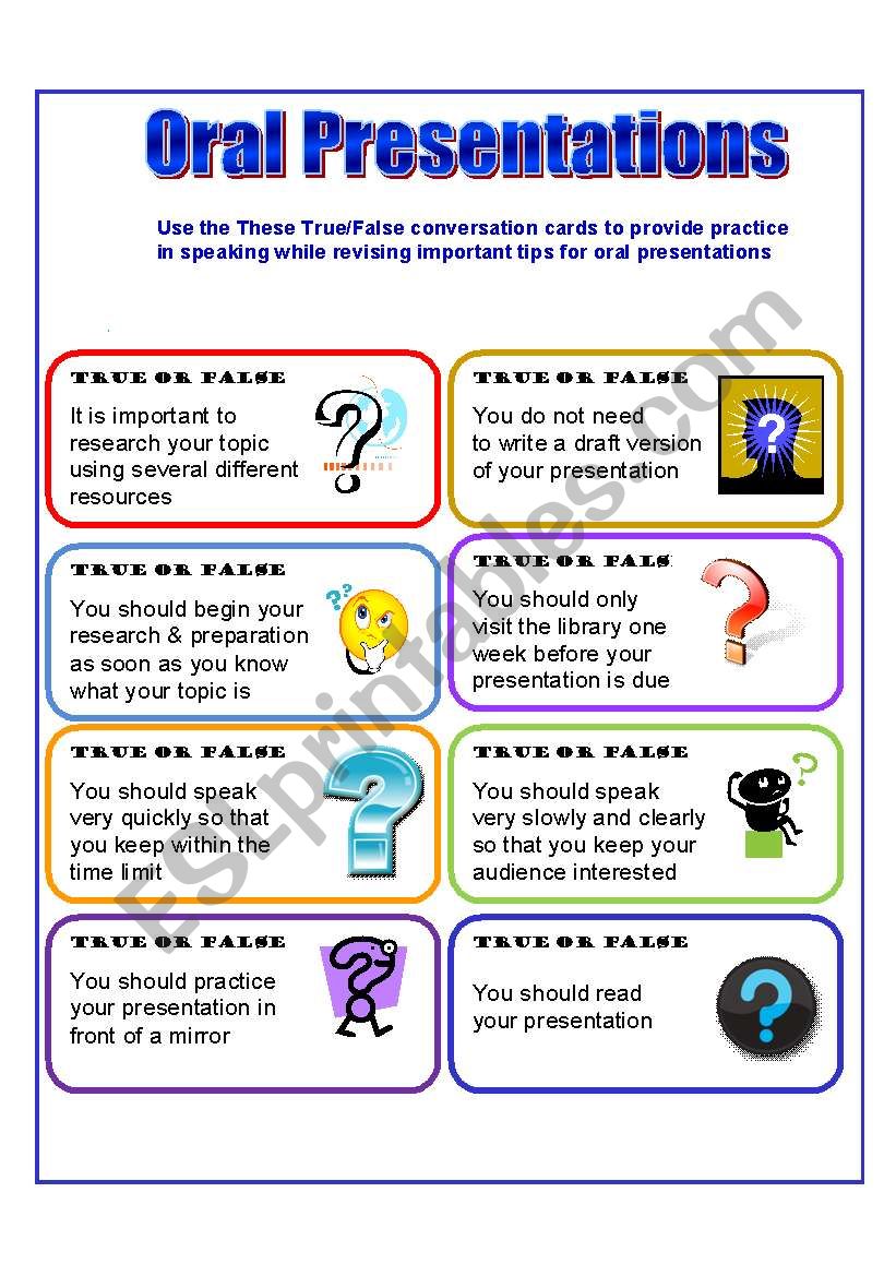 Conversation Cards  worksheet