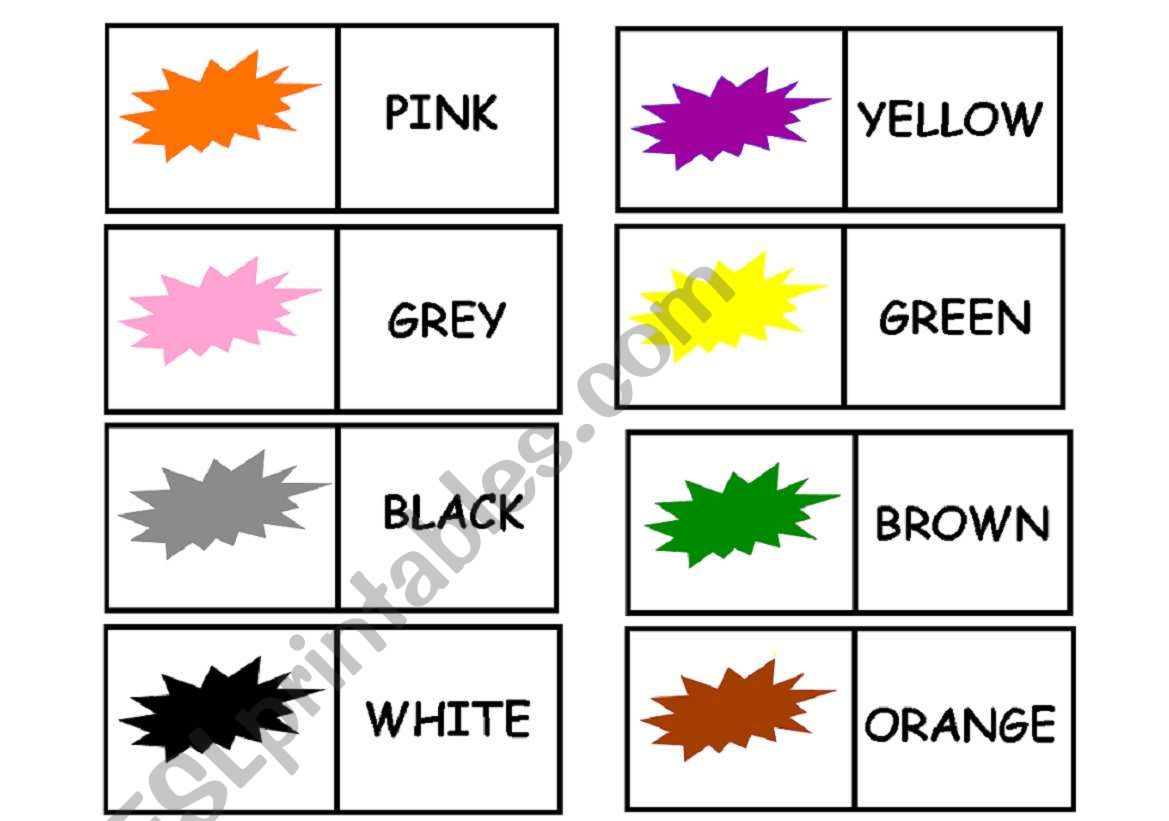 colour dominoes worksheet