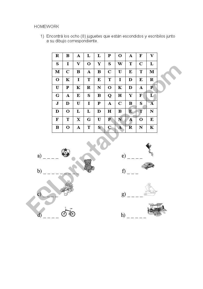 tOyS!!! worksheet