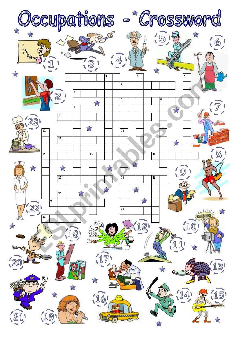 Occupations - Crossword worksheet