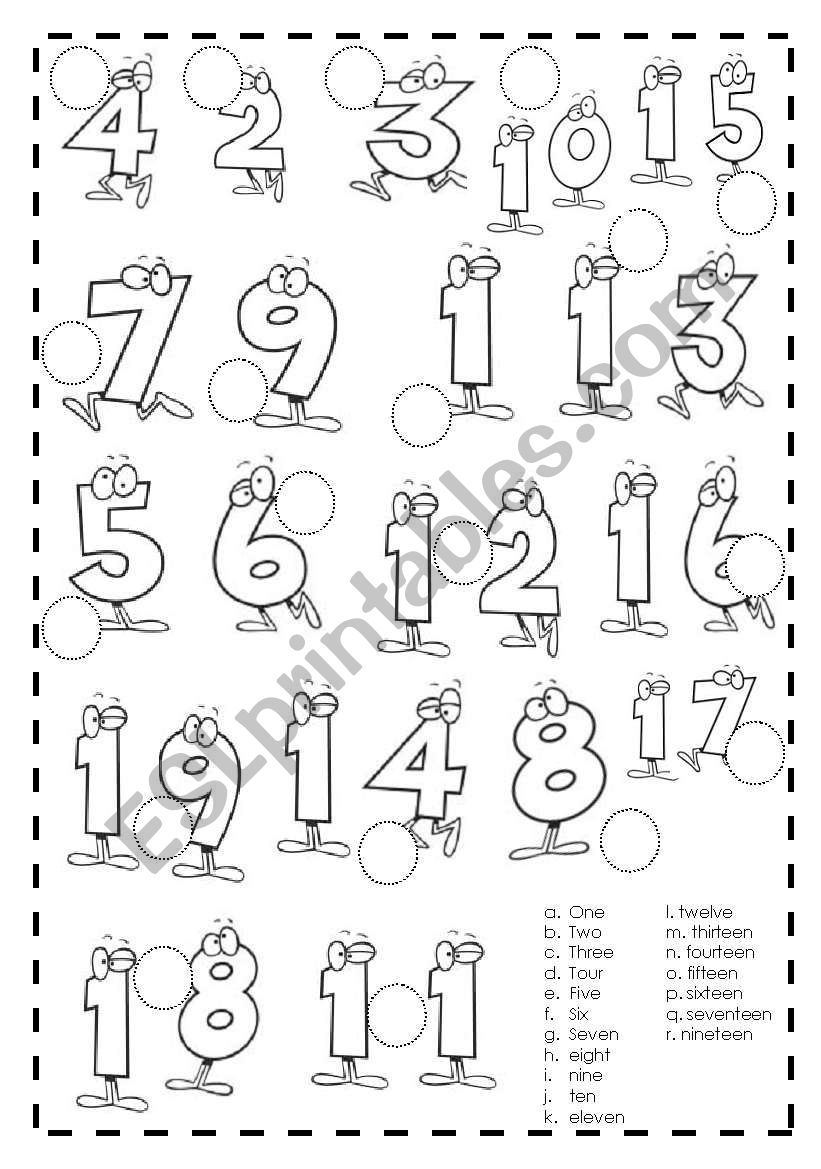 Numbers Matching 1 FULLY EDITABLE