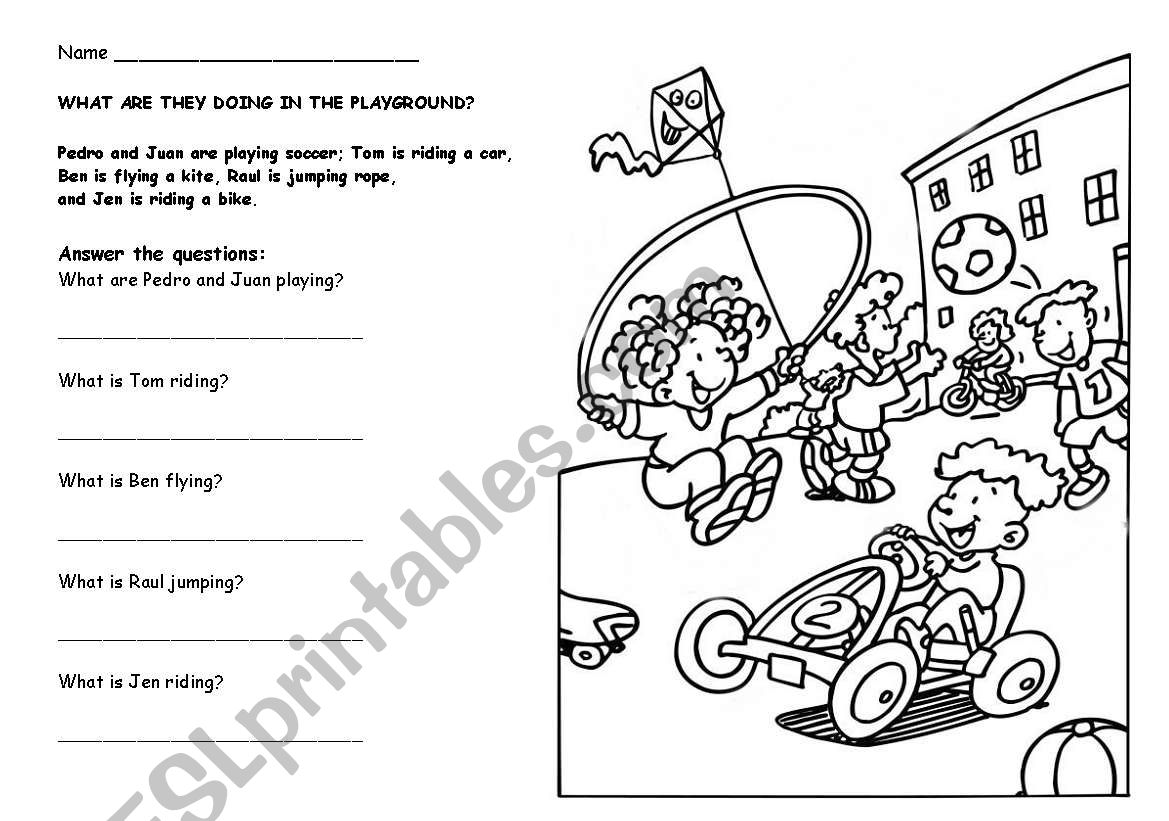 What are they doing worksheet